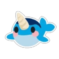 Narwhal Sticker  - Rare from Ocean Sticker Pack